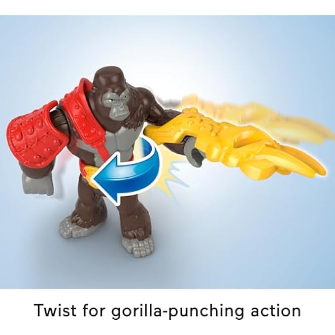 IMAGINEXT HML57 - IMAGINEXT ARMY TOY FIGURE SET, BOSS LEVEL ARMY PACK, 9 PIECES, GORILLA AGAINST MONKEY, WITH ACCESSORIES FOR ROLE PLAY IN PRESCHOOL AGE 3 YEARS AND UP - Image 4